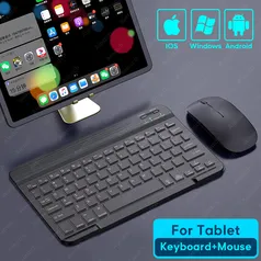 [R$ 83 CONTA NOVA] Teclado e Mouse sem Fio ''iPad Samsung Xiaomi Huawei com Bluetooth''