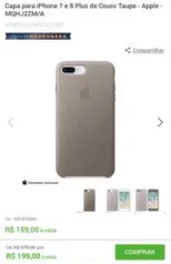 Capa para iPhone 7 e 8 Plus de Couro Taupe - Apple - MQHJ2ZM/A R$199