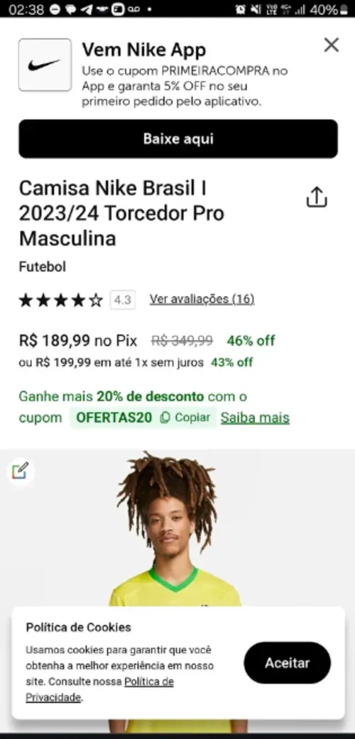 Imagem na descrição da promoção