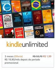 Assinatura Kindle Unlimited por R$1,99 durante 3 meses