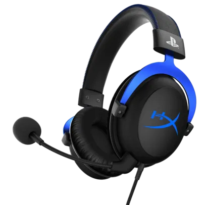 Headset Gamer HyperX Cloud Blue, PS4, 3.5mm, Black/Blue, HX-HSCLS-BL/AM