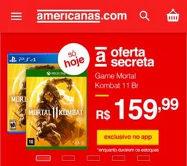 [APP] [AME] Game Mortal Kombat 11 BR  - PS4 - R$160 (ou R$136 com Ame)