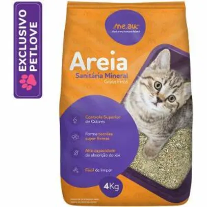 Areia Sanitária Me.Au Pet Grãos Finos para Gatos | R$9