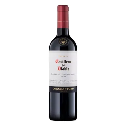 Vinho tinto seco cabernet sauvignon Casillero del Diablo Reserva 2018 adega Concha y Toro 750ml