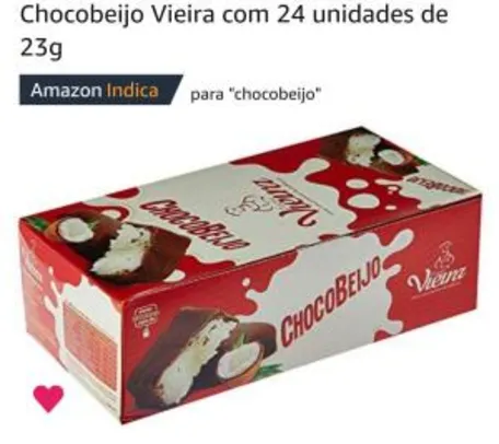 [PRIME] Chocobeijo Vieira com 24 unidades de 23g | R$16