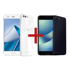 ZenFone 4 6GB/64GB Branco + Zenfone 4 Max 3GB/32GB PretoTela: 5,5" Full HDCâmera: Dual: 12MP + 8MP / 8 MPMemória: 64 GB / 6 GBConectividade: 4G Leia a descrição****  R$2.299