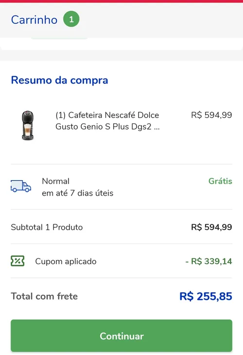 Imagem na descrição da promoção