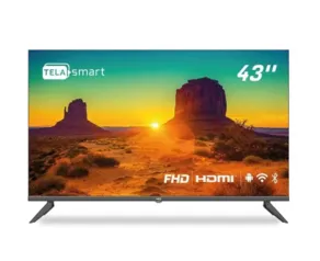 Smart TV 43 HQ Full HD HDR tela sem bordas Android 11 HQSTV43N