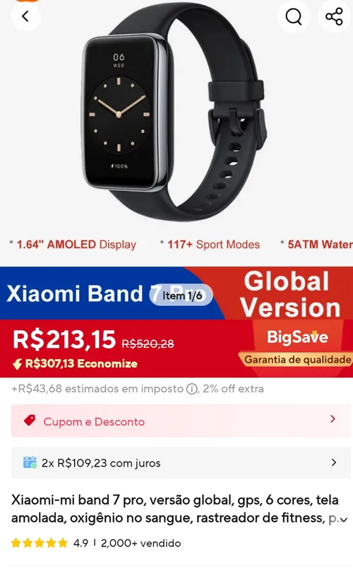 Imagem na descrição da promoção