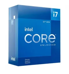 Processador Intel Core i7 12700KF 3.6GHz (5.0GHz Turbo), 12ª Geração, 12-Cores 20-Threads, LGA 1700, Sem Cooler BX8071512700KF