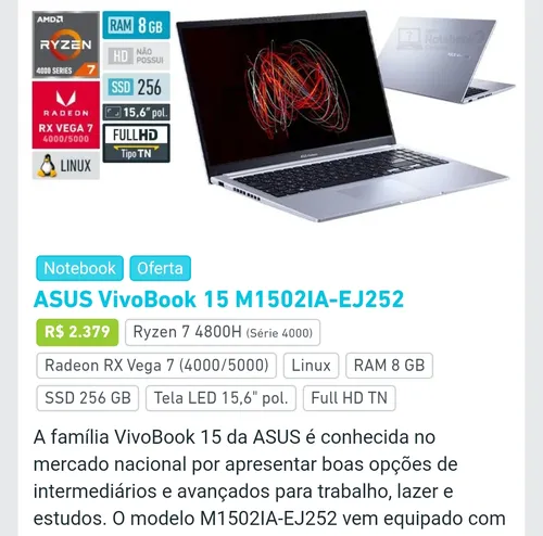 Imagem na descrição da promoção