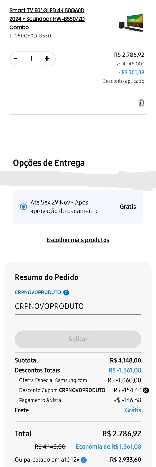 Imagem na descrição da promoção