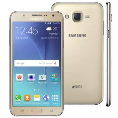 Smartphone Samsung Galaxy J7 Duos Dourado com Dual chip, Tela 5.5", 4G, Câmera 13MP - R$ 850