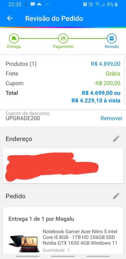 Imagem na descrição da promoção