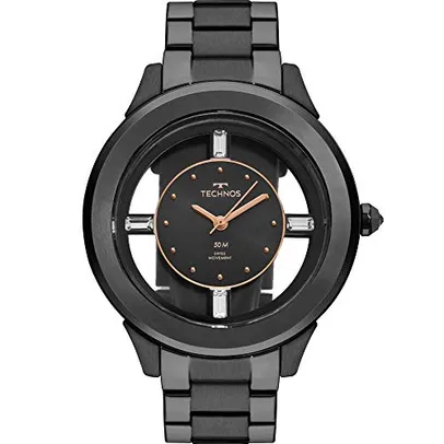 Relógio Technos Feminino Crystal Preto | R$300