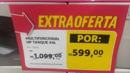 [Loja Física Extra] Multifuncional Tanque de Tinta HP 416 | R$599