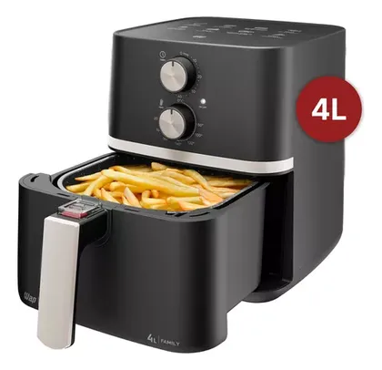 Fritadeira elétrica air fryer WAP Family 4 litros 1500W desligamento automático com antiaderente 127V