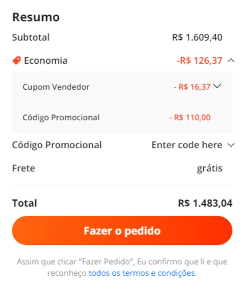 Imagem na descrição da promoção