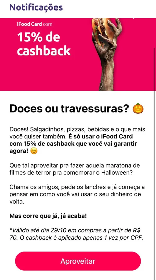 Imagem na descrição da promoção