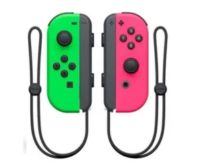 Controle Joystick Sem Fio Nintendo Joy-Con Pink E Green