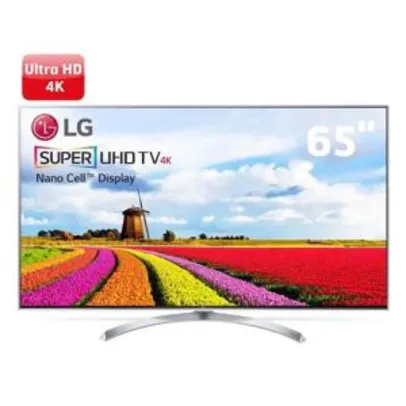 Saindo por R$ 7199: Smart TV LED 65" LG 65SJ8000 Super Ultra HD/4K 4 HDMI 3 USB Prata - R$ 7199 | Pelando
