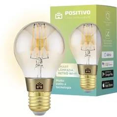 [AME R$ 33,95] Smart Lâmpada Retrô Wi-Fi Positivo Casa Inteligente Filamento LED 7W Bivolt