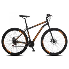 Bicicleta Aro 29 Snow 21v Quadro 17 Pt/Laranja Neon Colli Freio Disco