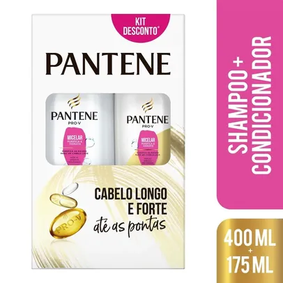 (App) Shampoo Pantene Micelar 400ml + Condicionador 175ml | R$3,98