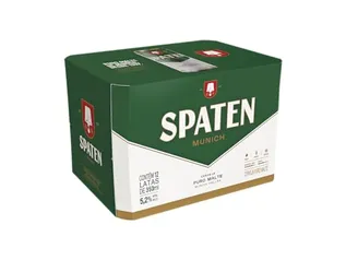 Pack Cerveja Spaten, Puro Malte, 350ml, Lata - 12 Unidades
