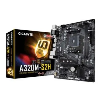 Placa Mãe Gigabyte GA-A320M-S2H DDR4 Socket AM4 Chipset AMD A320