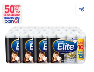 [BanQi R$R$37,45] Papel Higiênico Elite Soft & Strong Folha Tripla - 64 Rolos