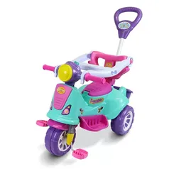 CARRINHO DE PASSEIO INFATIL COM EMPURRADOR ROSA