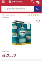 Antisséptico Bucal Listerine Cool Mint 1,5l - com bomba dosadora R$20