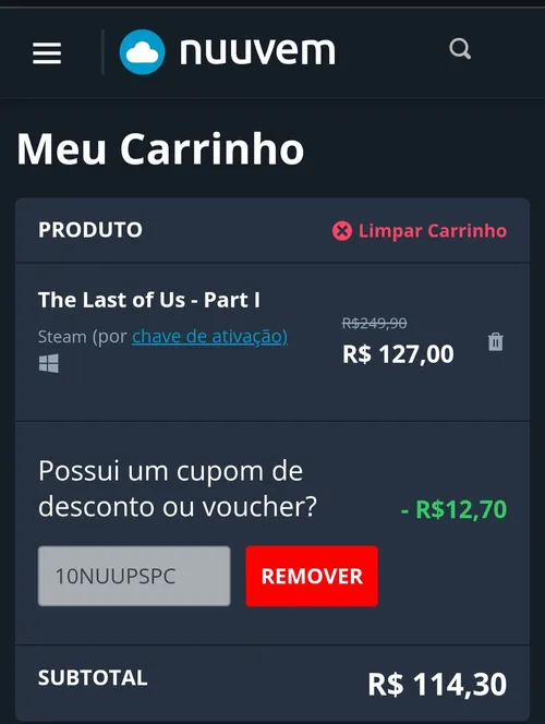 Imagem na descrição da promoção