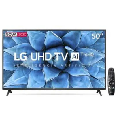 Smart TV LED 50" UHD 4K LG 50UN7310PSC Wi-Fi, Bluetooth, HDR, Inteligência ThinQ AI, Google Assistente, Alexa, Smart Magic R$2230