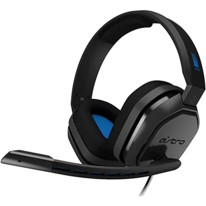 Headset ASTRO Gaming A10 para PlayStation, Xbox, PC, Mac - Preto/Azul