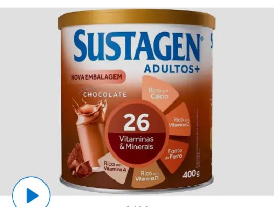 [C.ouro] Lev 4 pag1 | Complemento alimentar Sustagen adulto chocolate 400g | R$12