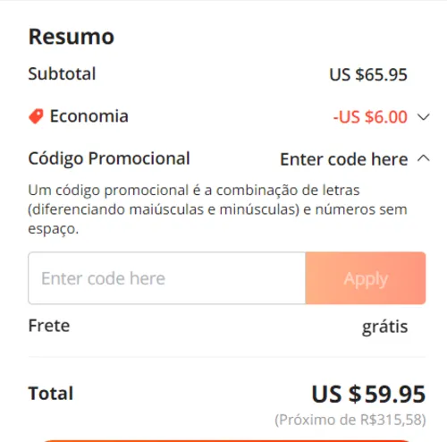 Imagem na descrição da promoção