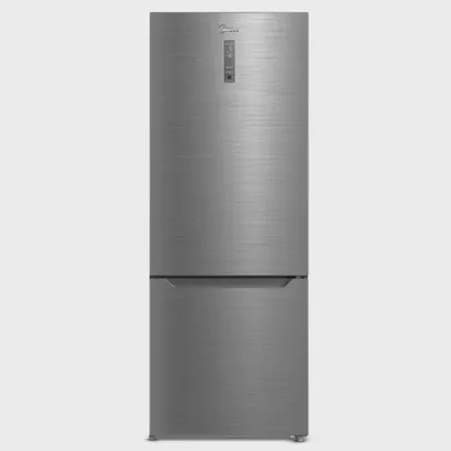 [AME R$3.275]Geladeira Frost Free Midea Inverse 423L cor inox com Ice Box