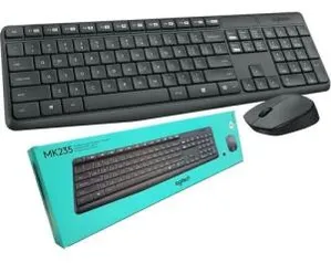 Combo Teclado e Mouse Logitech MK235, Grey, ABNT2 | R$123