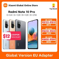 Smartphone Xiaomi Redmi Note 10 Pro Versão Global 64GB