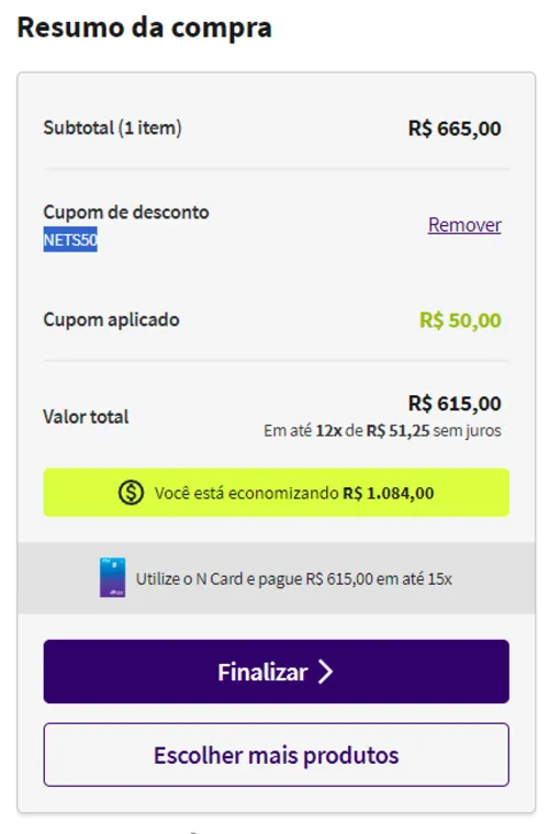 Imagem na descrição da promoção