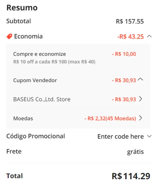 Imagem na descrição da promoção