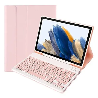 Mingzhe Capa protetora para tablet removível portátil com slot para caneta teclado BT compatível com Tab S6 Lite 10.4/P610/P615 rosa