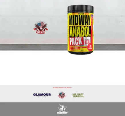 Kit 3x Anabol Pack Pré Treino completo com cafeína, aminoácidos, vitaminas e minerais - Midway USA