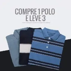 [Kanui] 3 camisas polo masculina por R$100