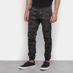 Calça Ecxo Camuflado Jogger Masculina - Verde R$64