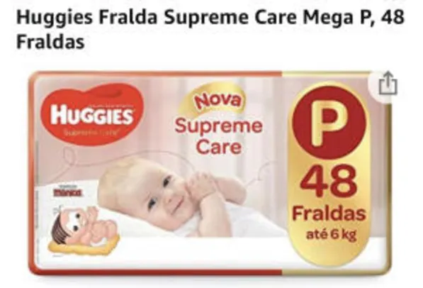 Saindo por R$ 17,9: [PRIME] Huggies Fralda Supreme Care Mega P, 48 Fraldas | R$18 | Pelando