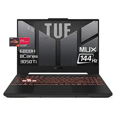 Notebook Gamer ASUS TUF A15 Ryzen 7-6800H RTX 3050Ti 16GB DDR5 512GB SSD 15'6 144Hz Win 11