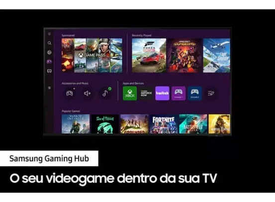 Smart Tv 50'' 3 em 1. 4k Uhd 50cu7700 2023 Preta Samsung